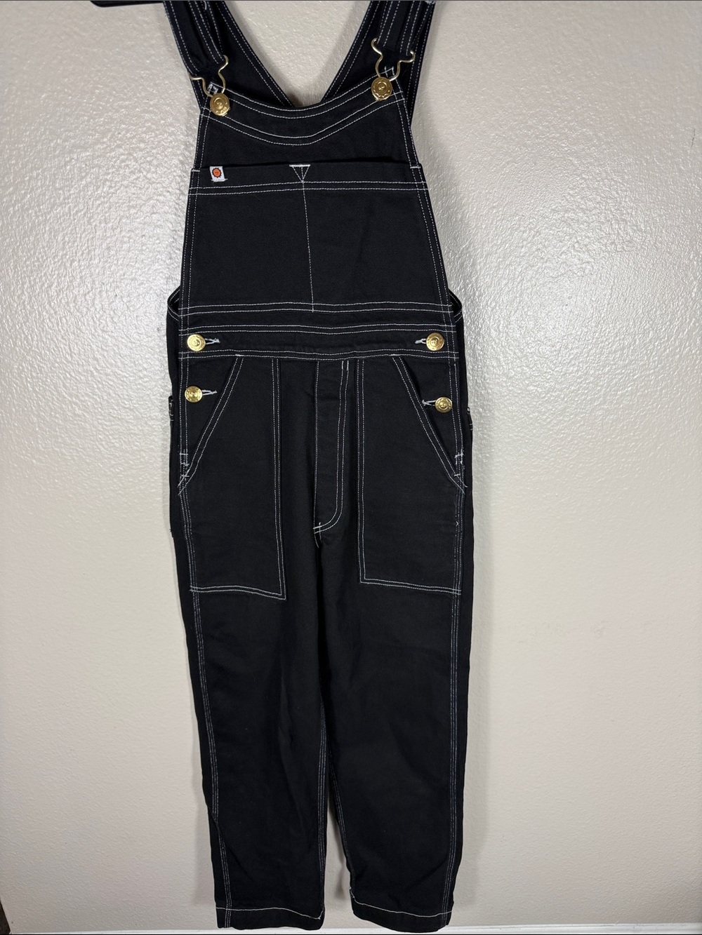 Big Bud Press Overalls Black with Contrast Stitch - Picture 5 of 8
